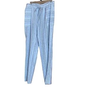 Laundry by Shelli Segal striped linen blend pants Size 8